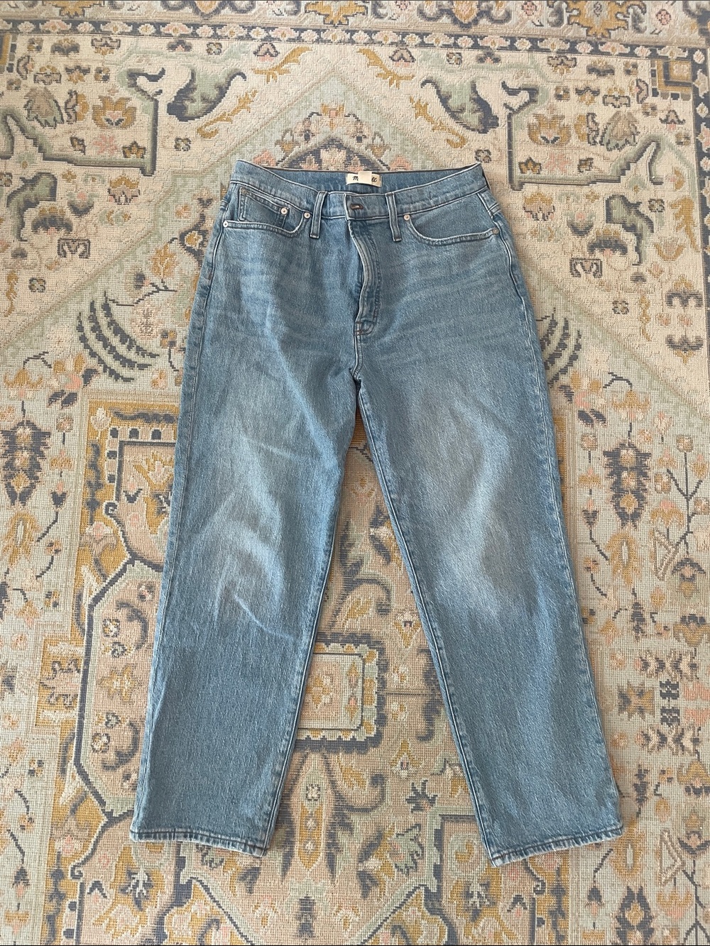 Madewell Straight Leg Jeans - Light Blue Wash